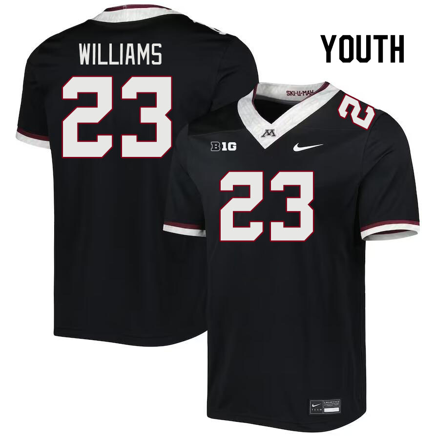 Youth #23 Marquese Williams Minnesota Golden Gophers College Football Jerseys Stitched Sale-Black